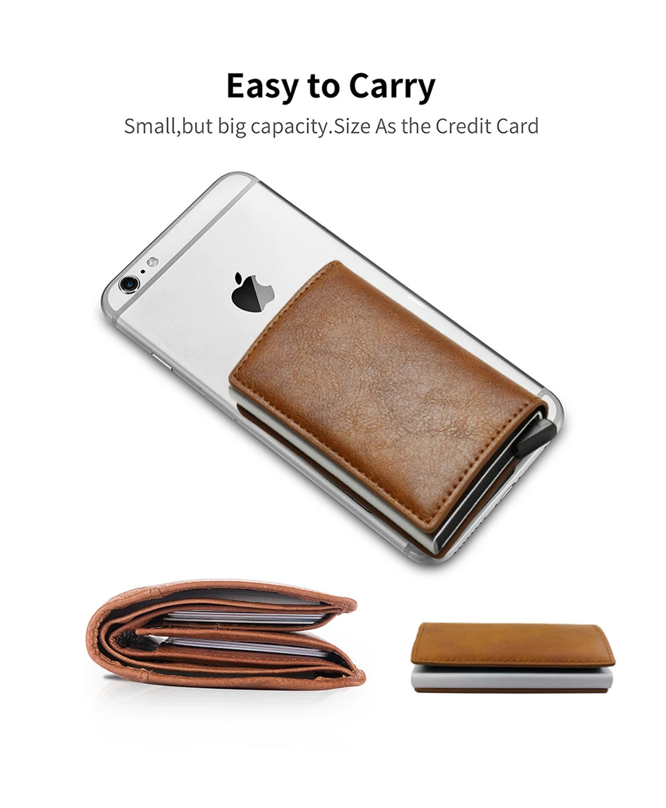 Leather Rfid Card Holder Men Wallet