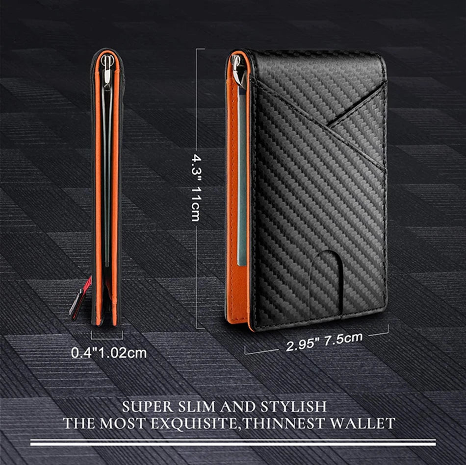 Carbon Fiber Rfid Protection Men Luxury Wallet