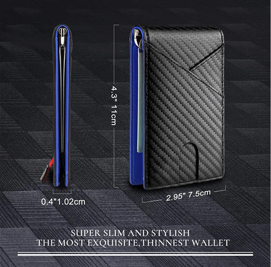 Carbon Fiber Rfid Protection Men Luxury Wallet