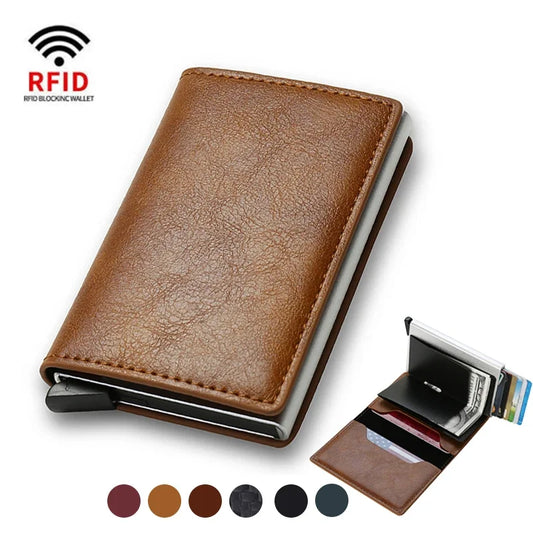 Luxury Leather Men Wallet With Rfid Protection