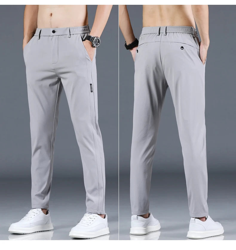 Elastic Slim Fit Casual Pants