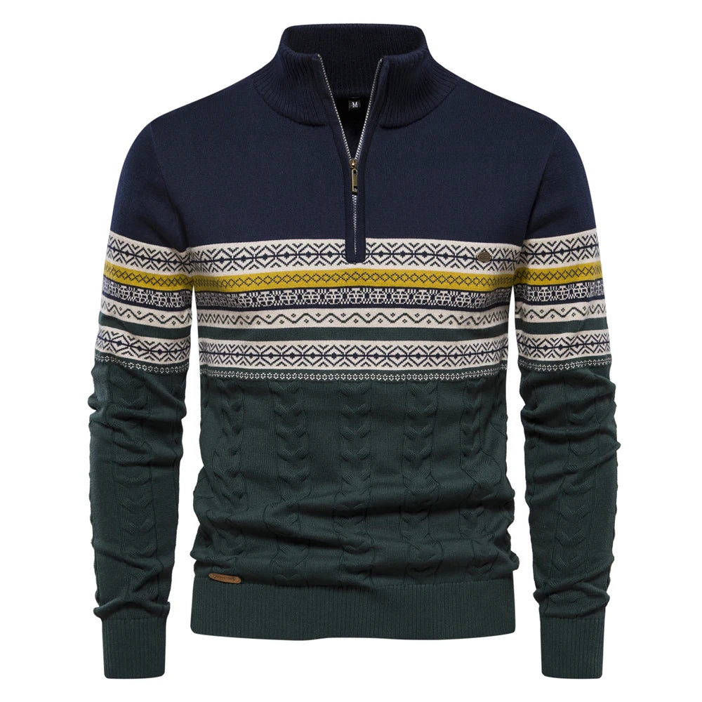 Autumn Winter Men Cotton Pullover Sweater