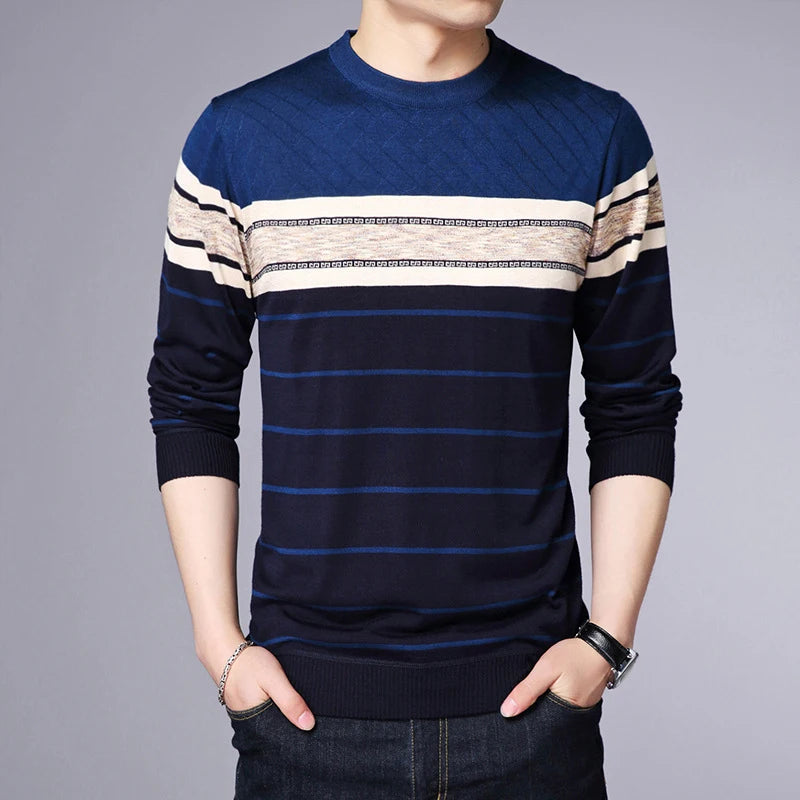 Men's Spring and Autumn Long Sleeved Pullover