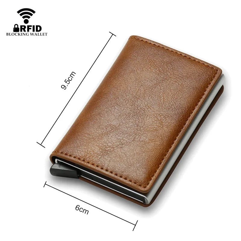 Luxury Leather Men Wallet With Rfid Protection