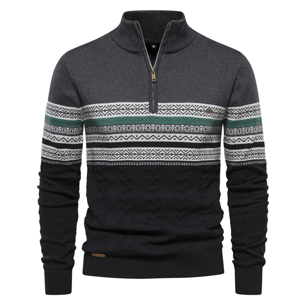 Autumn Winter Men Cotton Pullover Sweater