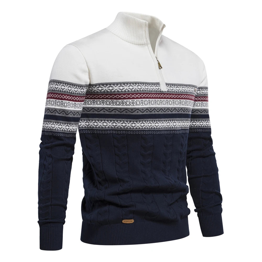 Autumn Winter Men Cotton Pullover Sweater