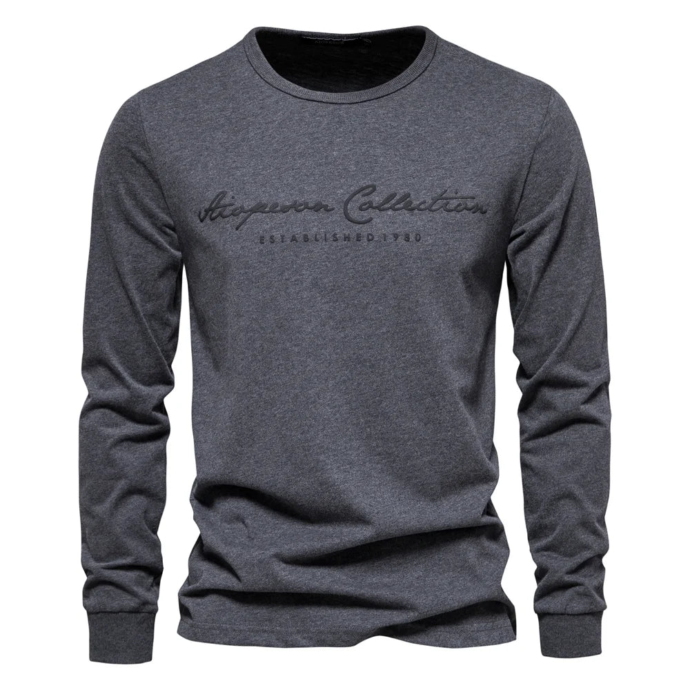 100% Cotton Long Sleeve Men's T-shirt