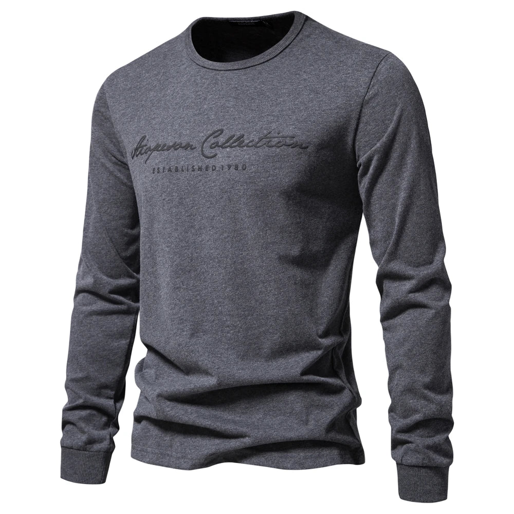 100% Cotton Long Sleeve Men's T-shirt