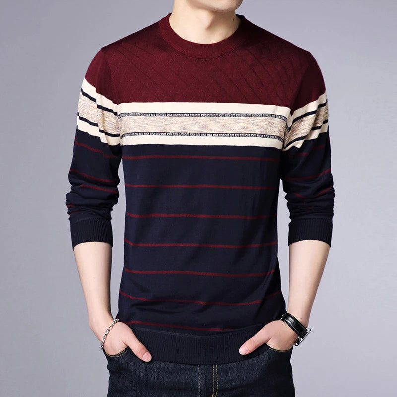 Men's Spring and Autumn Long Sleeved Pullover