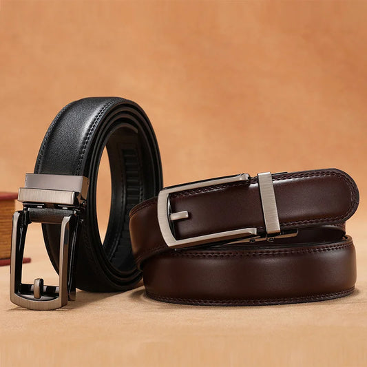 3.5cm Genuine Leather Men's Belt