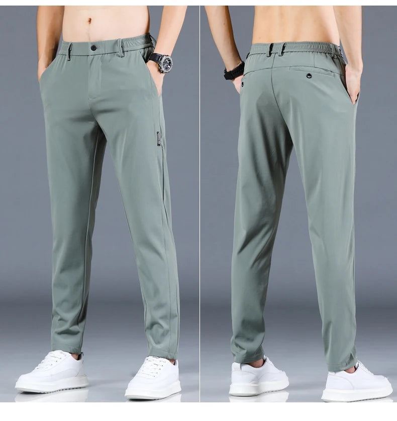 Elastic Slim Fit Casual Pants